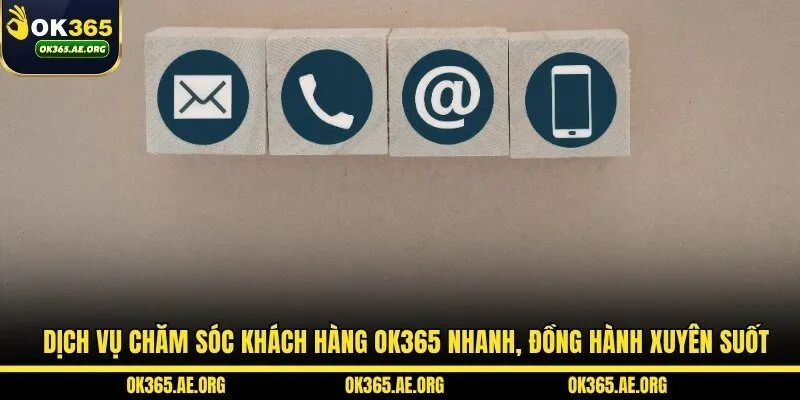 Dịch vụ chăm sóc khách hàng OK365 nhanh, đồng hành xuyên suốt